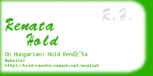 renata hold business card